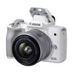 Canon EOS M50 Mark II Mirrorless Camera with 15-45mm Lens (White)