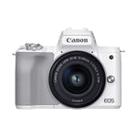 Canon EOS M50 Mark II Mirrorless Camera with 15-45mm Lens (White)