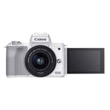 Canon EOS M50 Mark II Mirrorless Camera with 15-45mm Lens (White)