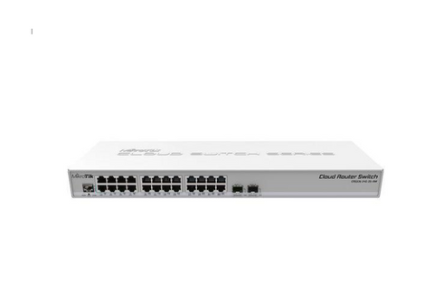 MikroTik - CRS326-24G-2S+RM - Cloud Router Switch 326-24G-2S+RM with 800MHz CPU, 512MB RAM, 24x Gigabit LAN, 2x SFP+