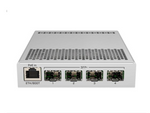 MikroTik 5-Port Desktop Switch, 1 Gigabit Ethernet Port, 4 SFP+ 10Gbps Ports (CRS305-1G-4S+IN)
