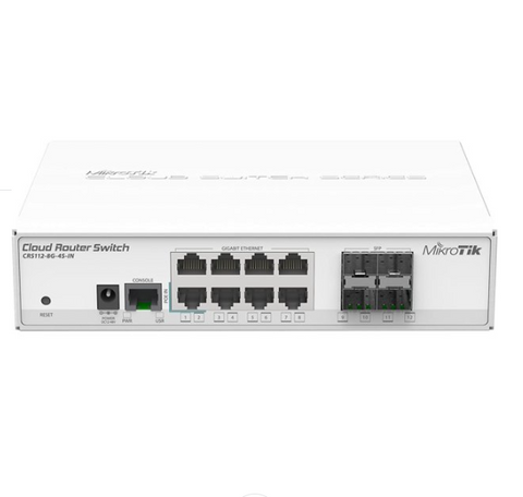 Mikrotik CRS112-8G-4S-IN 8 port Gigabit Cloud Router Switch 112-8G-4S-IN 4xSFP